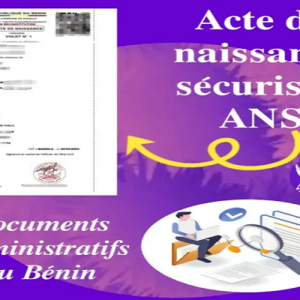 Acte de naissance securisé