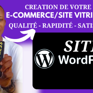 site e-commerce boutique en ligne, site vitrine, site blog, site d'apprentissage, site wordpress