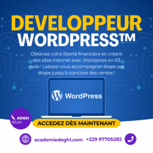 Maîtrisez la création et la gestion de site web avec WordPress de A à Z et Transformez votre passion en revenus réguliers